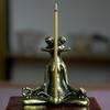 Медитация Туман Подставка для благовоний Винтаж Палочка Металл Сидящая лягушка Аромалампа Дом Офис