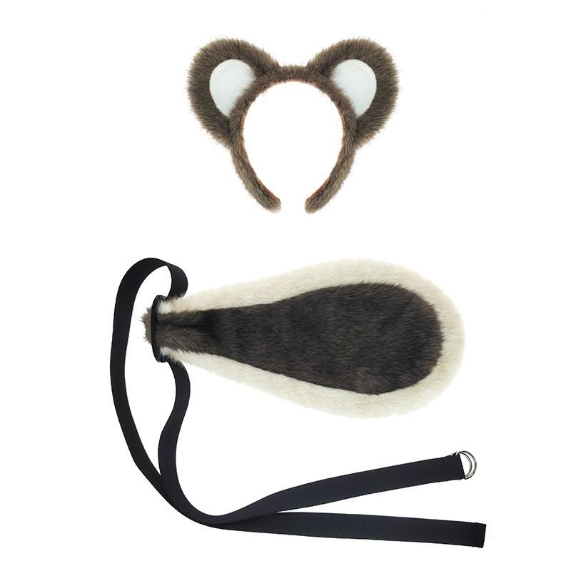 Otter Ears Tail Set Costume Accessory Adult Halloween Party Cosplay Anime Theme