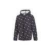 Adidas Originals Trefoil All-Over Print Sports Casual Hooded Windbreaker Jacket Men Outerwear Black DH4796