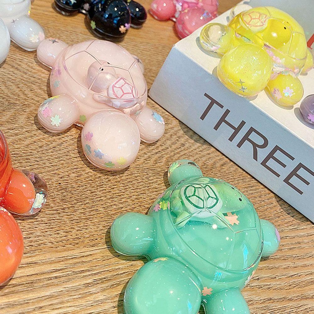 Creative Cartoon Turtle Toy Flash Flowing Sand Miniature Tortoise Statue Tabletop Ornaments