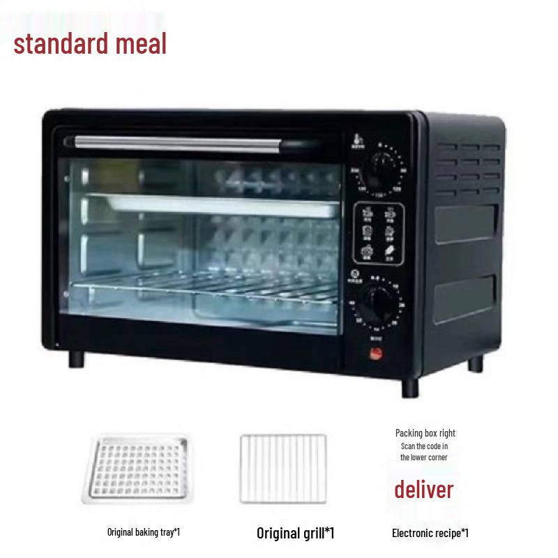 Compact Multifunctional Microwave & Electric Oven for Baking, Steaming, and Breakfast Prep