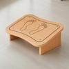 Wooden Footrest Stool StrainRelieving with SpaceSaving Design Spinal Alignment Raised Foot