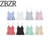 Za Fashion Style ZR Women's Clothing New Sexy Style Versatile Small Pleated Poplin Camisole Short Top 2178083