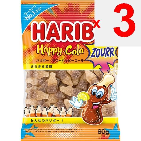 HARIBO Haribo Sour Happy Cola 80gCharacteristicsCola-flavored Gummy Candies with a Refreshing Lemon CharacteristicsCola-flavored Gummy Candies with a