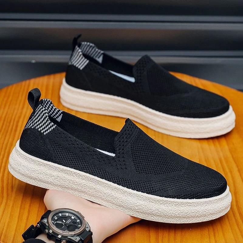 Модные кроссовки Молодежные студенческие Корейский стиль Нескользящие Сетчатые Мужские Туфли Увеличивающие рост Дышащие Обычные Роскошные Распродажа Мужская Повседневная Обувь