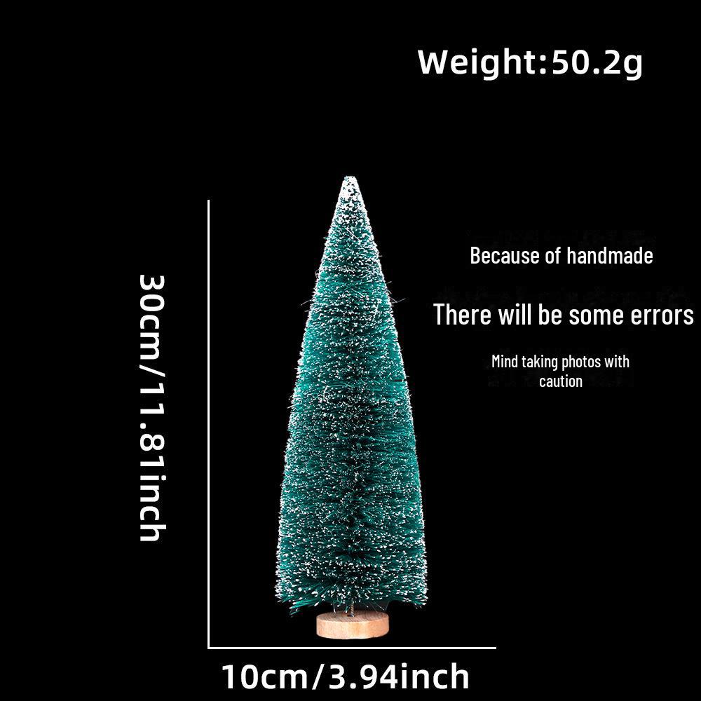 White Mini Christmas Tree Desktop Ornament - Small Christmas Decorations for Window Display