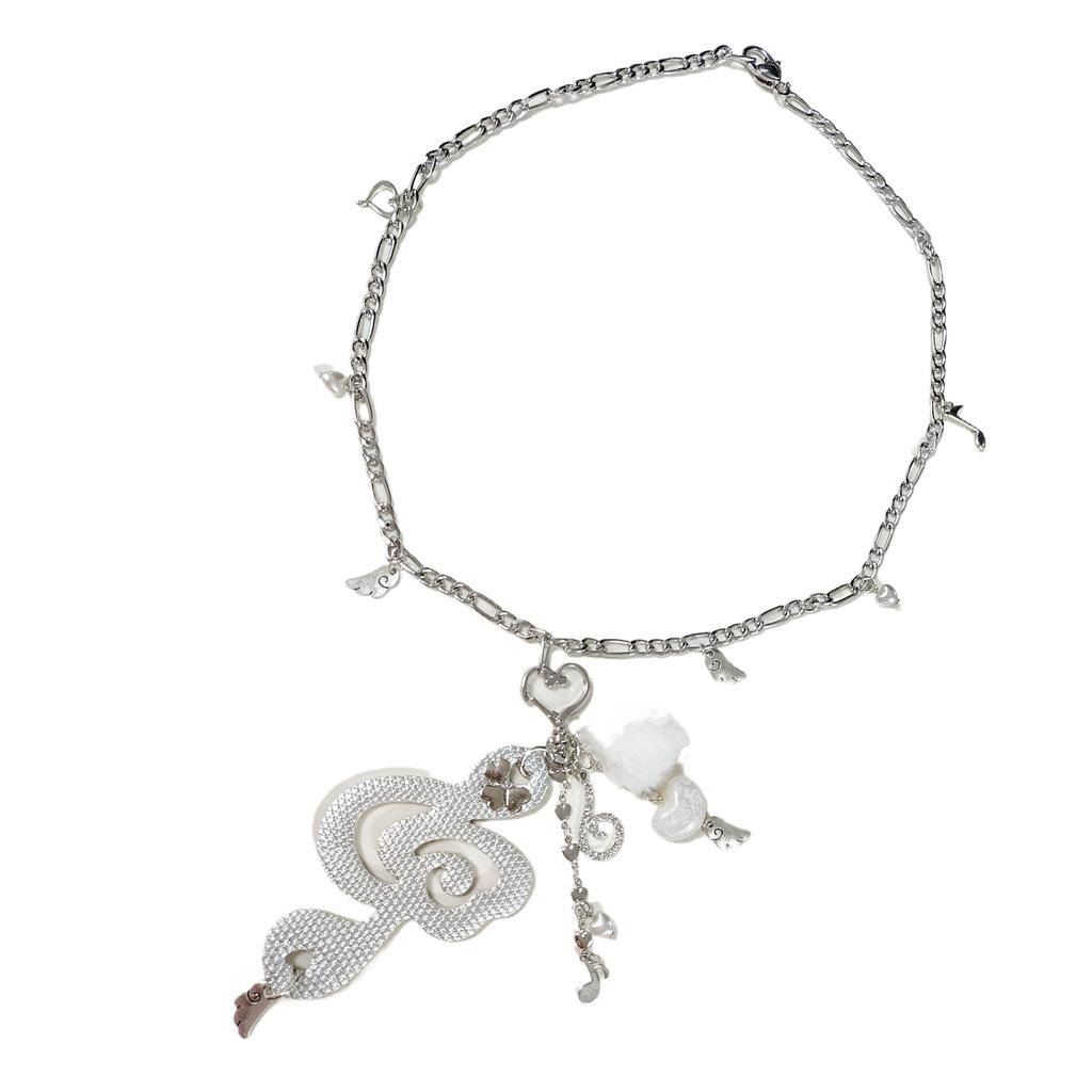 Music Note Pendant Necklace Simple Necklace Date Jewelry Plastic Texture Suitable for Festival and Fashion Shows