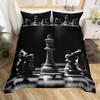 Шахматный пододеяльник в клетку «баффало» Шахматный постельный комплект Спортивные игры Покрывало Шахматная наволочка для одеяла с 2 наволочками