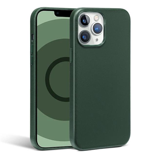 Роскошный кожаный чехол Magsafe для iPhone 13 Mini 14 15 Pro Max Plus Магнитный беспроводной зарядный чехол с анимационной защитной крышкой