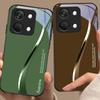 Двухцветные полосы для OnePlus Nord 3 5 6T 7 Pro 8 12 10T Reno8 Lite 5G 10R Nord N30 Жесткий чехол из закаленного стекла для телефона Черный