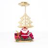 Metal Snowflake Santa Claus Candlestick Stand Candle Holder Christmas Ornament Candle Pillar
