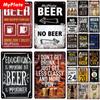 [MyPlate]  Vintage Beer Metal Sign Plaque Retro Metal Pub Tin Sign Wall Decor For Pub Club Man Cave Bar Decoration Tin Plates