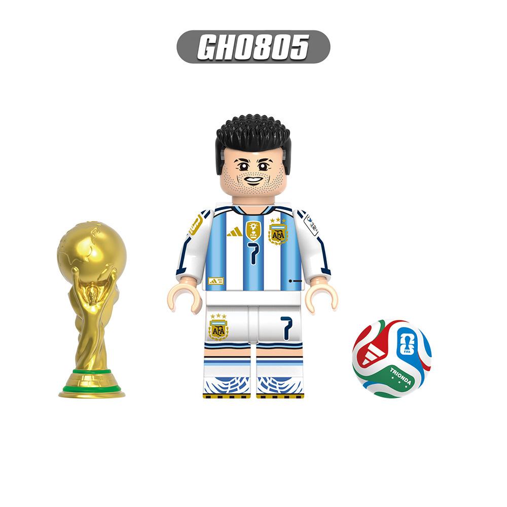 Football Building Blocks Set for Kids 12pcs, Creative Soccer Mini Figures Kit, Educational Puzzle Bags, Collectible Soccer Player Toys