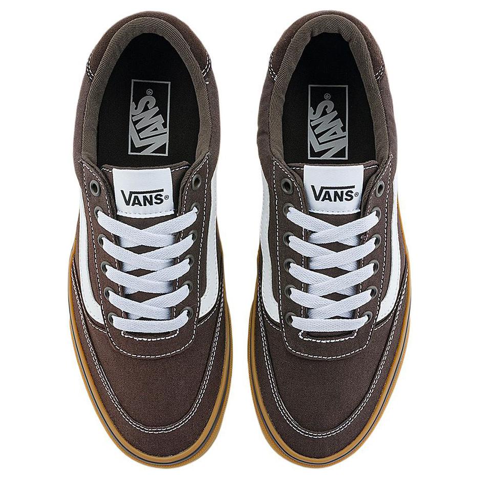 Vans Brooklyn Ls Comfortable Low Top Skate Shoes Men Sneaker Dark-Brown VN000D7QD4C