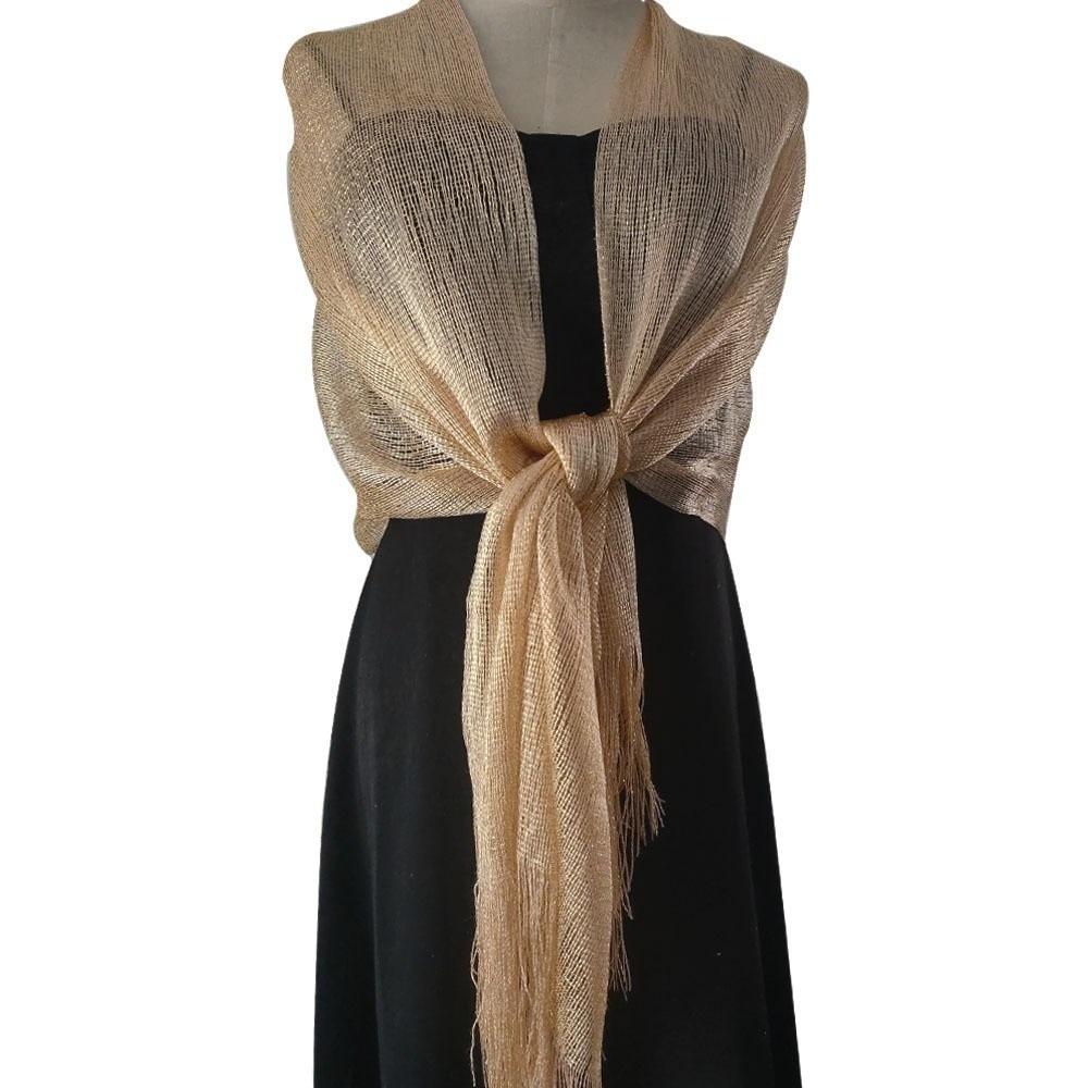 Lightweight Hollow Out Shawl Sun Protection Thread Dresses Tassel Shawl Evening Parties