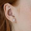 (925 Silver) Grace Pearl Jewel Stud Earrings Ec3234