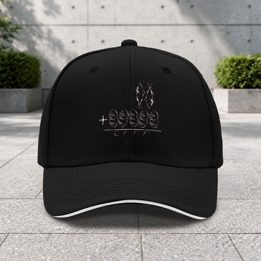 Feed 5000 People Math Baseball Cap Adjustable Cotton Casual Curved Brim Hat