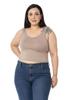 Women's Style Big Size Body Plus Size Straps Gathered Draped Crop Mink Body