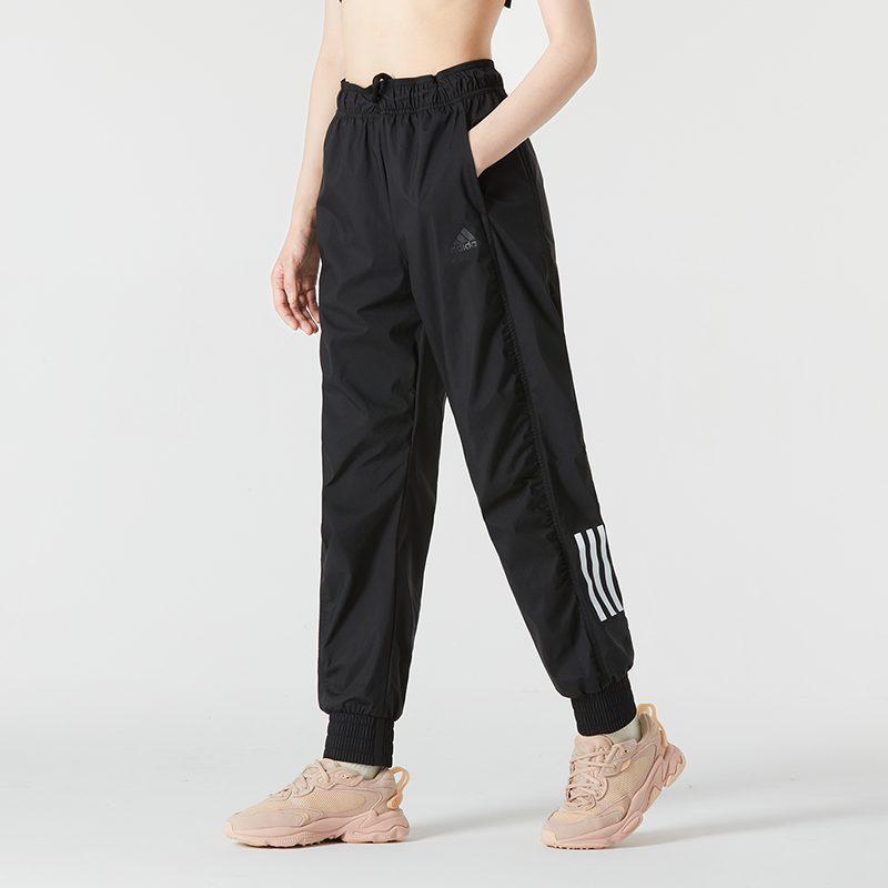 adidas Женские черные вязаные брюки-джоггеры, умеренно зауженные, HF2466