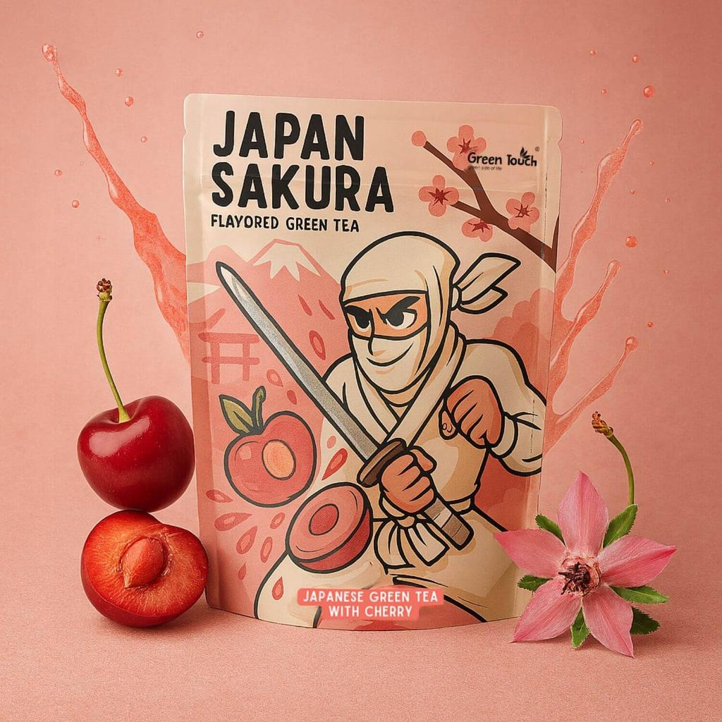 Herbata Zielona Japońska Japan Sakura 50 G Wiśnia Sencha Shizuoka Naturalna