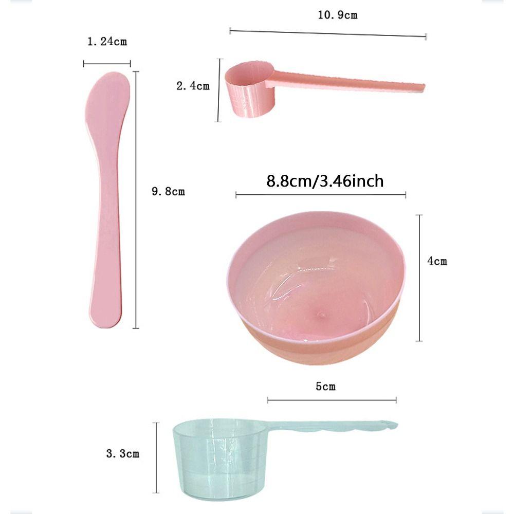 4Pcs/Set DIY Face Mask Mixing Bowl Set Plastic Facial Mask Spatula Tool Homemade   Skin Care Tool