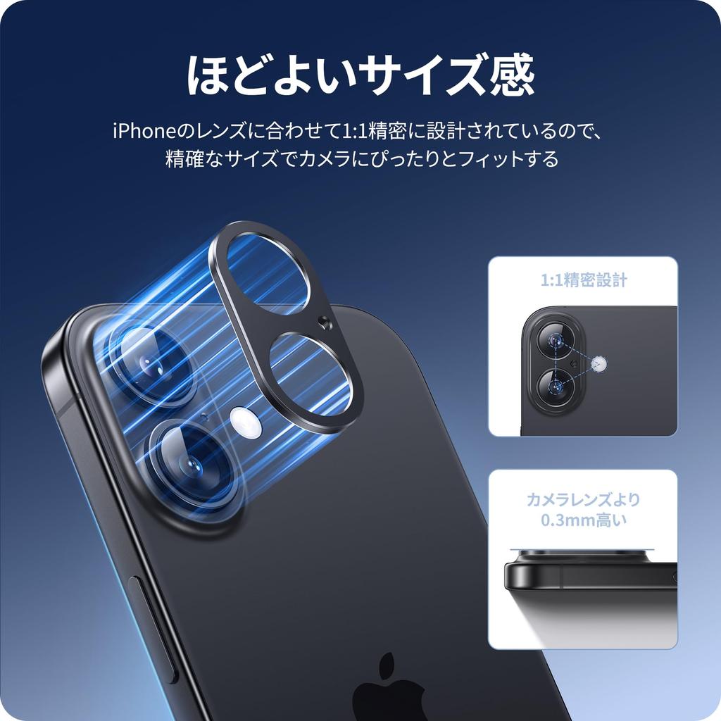 NIMASO Защитная крышка для камеры для iPhone 16 Plus Алюминиевая Защита от отпечатков пальцев Совместима с iPhone Plus 17/iPhone 16/iPhone - Сплав, Ударопрочная,