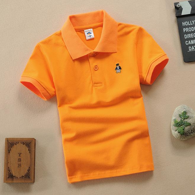 Детская летняя детская одежда с коротким рукавом, средняя и большая детская футболка, хлопковая полосатая рубашка-поло