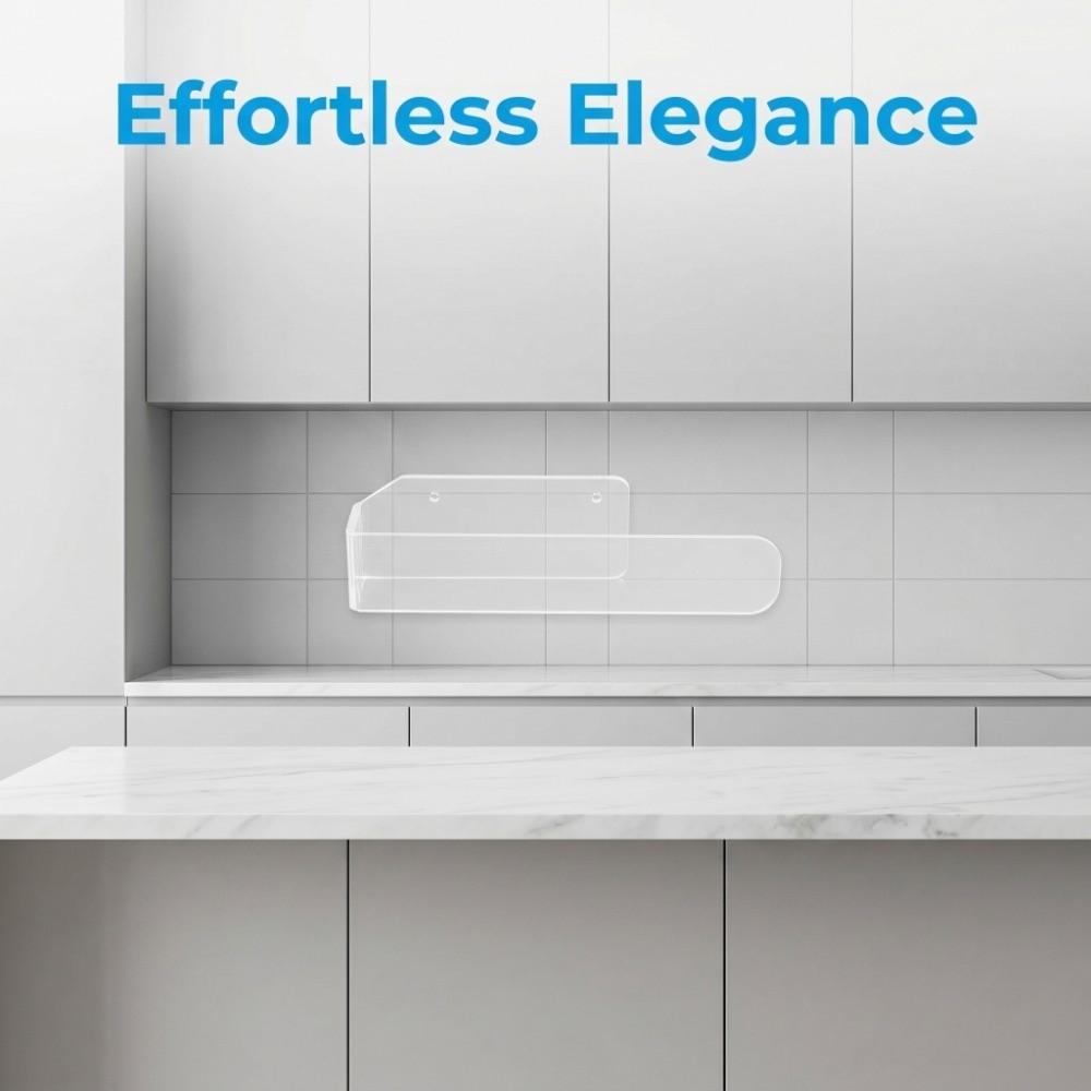 Wall Mounted Towel Rack Acrylic Towel Hanger Bathroom Kitchen Toilet Laundry Room