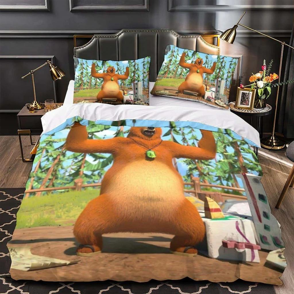 3D Printed Anime Grizzy and the Lemmings Bedding Set Single Twin Full Queen King Size Bed Set Adult Kid Bedroom Duvet Cover Sets