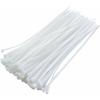 Set of 100 Plastic Cable Ties - 100 Pieces Rislan Cable Ties - 100x25mm White