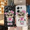 Мягкий силиконовый чехол с рисунком совы для Samsung A55 M35 S24 Xiaomi Redmi Note 13 Pro iPhone Huawei Honor Realme Camera Защитный противоударный чехол