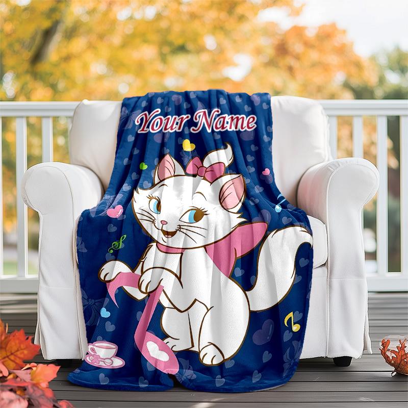 Customizable Marie Throw Blanket – Personalized Name, All-Season Cozy Snug Blanket, Machine Washable, Personalized Blanket