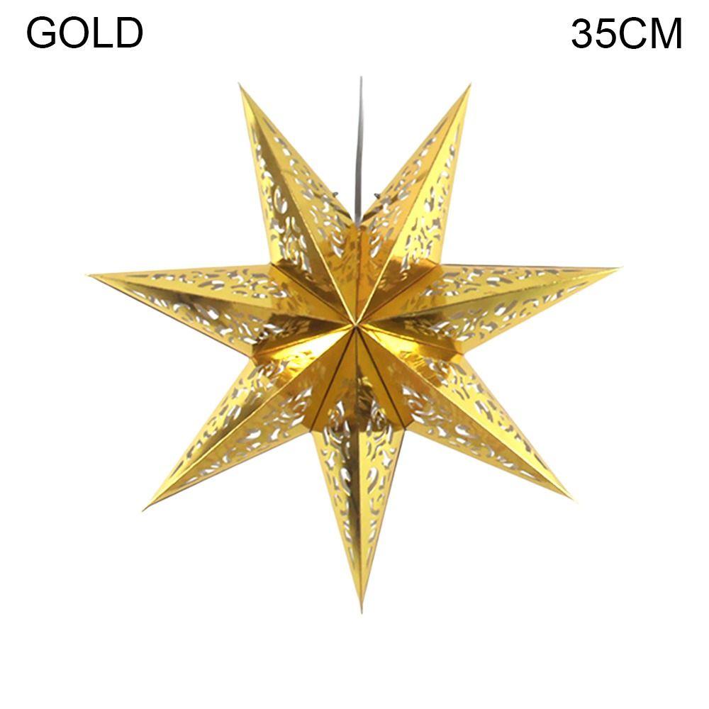 Decorative Lampshade Christmas Paper Star Lampshade 45cm Decorative Lamp Hollow Seven Point Star