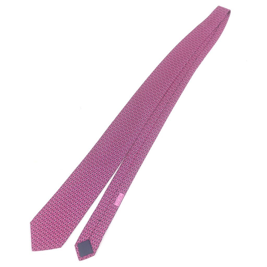 Отличный галстук HERMES с принтом логотипа H по всей поверхности, обычный галстук, темно-синий шелк, мужской 5647 EA Б/у