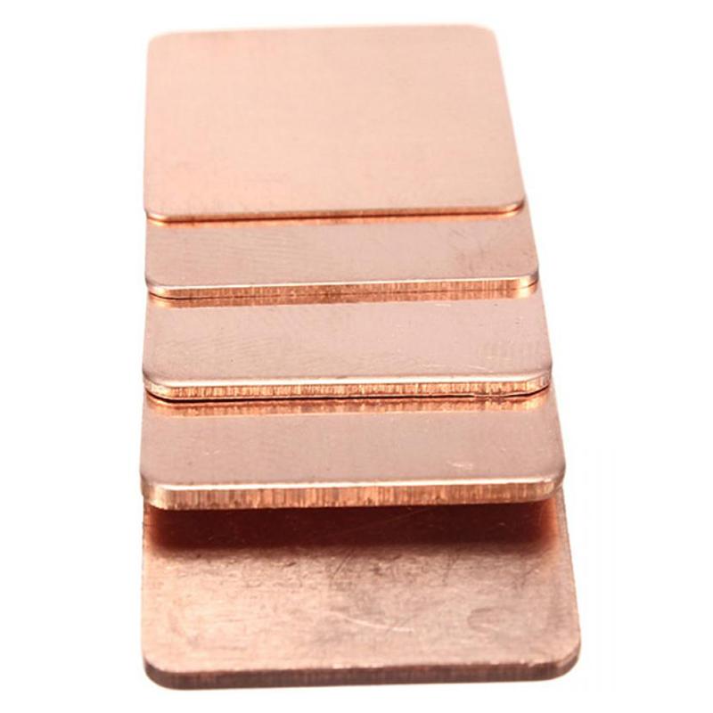 5pcs 0.3mm-2mm Laptop Coppers Sheet Plate Strip Shim Thermal Pad Heatsink Sheet For GPU CPU VGA Chip RAM Cooling