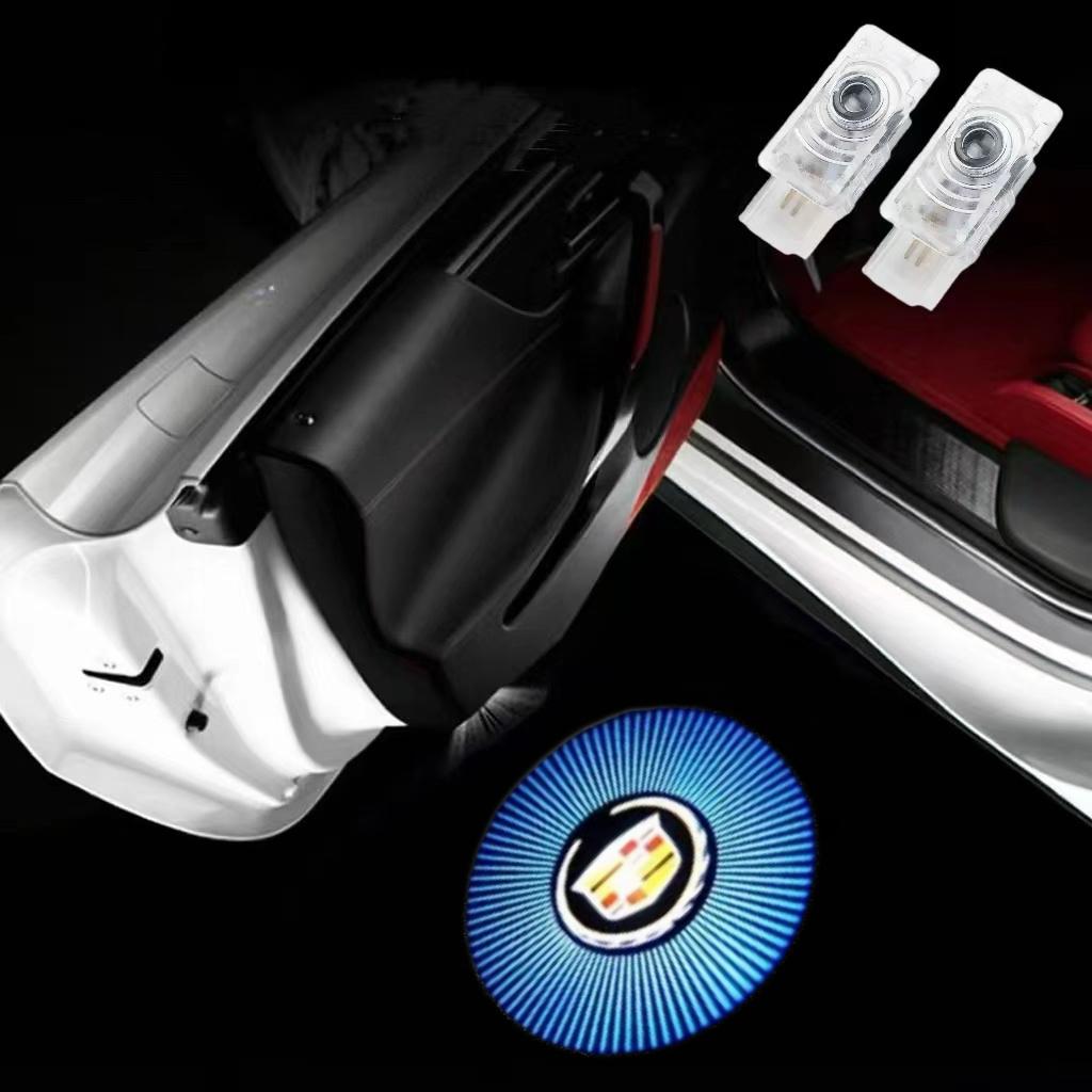 2X Led Welcome Car Door Light Projector for Cadillac SRX XT4 XT5 XT6 ATS XTS CTS CT6 Car Wireless Universal Styling Accessories