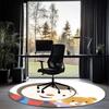 Tchoupi Printed Round Rug Carpet Chair Rug Area Rug Entryway Doormats,for Office Chair Living Room Bedroom Kitchen Room.