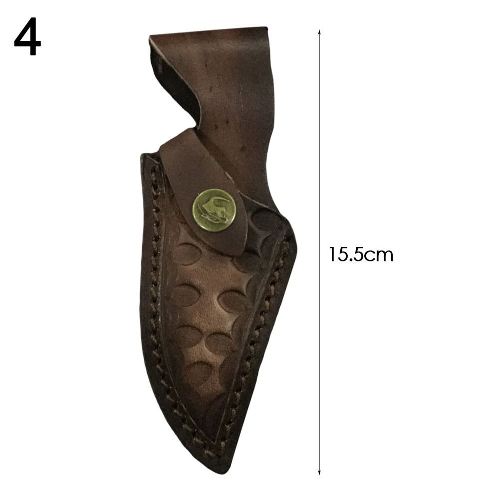 Leather Sheath Holder Pocket Hunt Flashlight Case Fold Knife Tool Camp Outdoor Carry Belt Loop Case