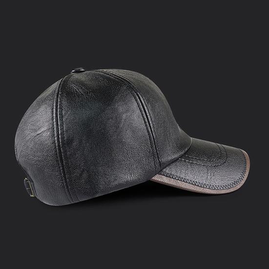 Осенне-зимняя бейсболка из искусственной кожи, дышащая, с металлическими люверсами, дизайн color-blocking, универсальный повседневный стиль, бейсболка