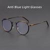Men's Business Round Optical Glasses Blue Light Blocking Eye Protection Anti-radiation Glasses Ultra Light Unisex Eyewear