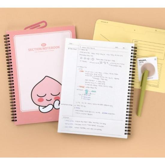 Kakao Friends KF B5 Section Spiral Notebook Set – Ryan & Apeach (2pcs)