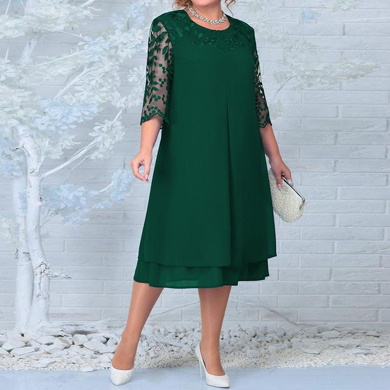 Женское платье Лето с коротким рукавом и вышивкой Женские длинные платья Повседневные платья с круглым вырезом большого размера
