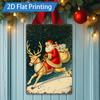 D FLAT pc Metal Sign Vintage Santa Christmas Metal Sign D Flat Print