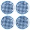 4 шт. 9-дюймовые тарелки для салата, фруктов, десертов, тортов, блюда для выпечки, поднос для выпечки, столовая посуда, украшение, темно-синяя сетка