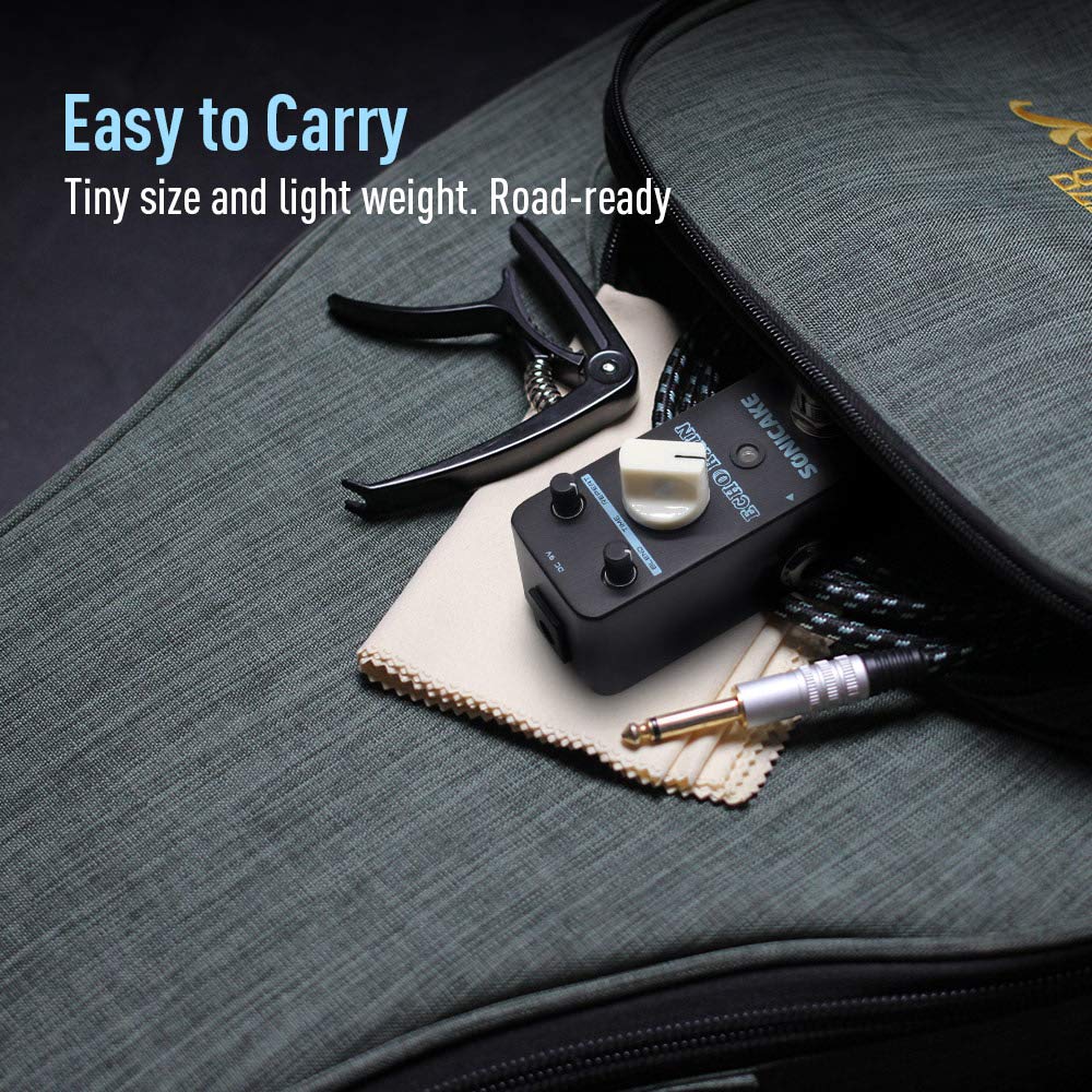 SONICAKE Delay Analog Delay Guitar Hybrid Digital Echo Rain Delay Guitar Effect True Bypass Pedal, Pedal, Pedal,