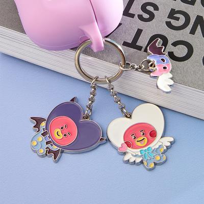 Металлический брелок BT21 TATA Ангел и Злодей