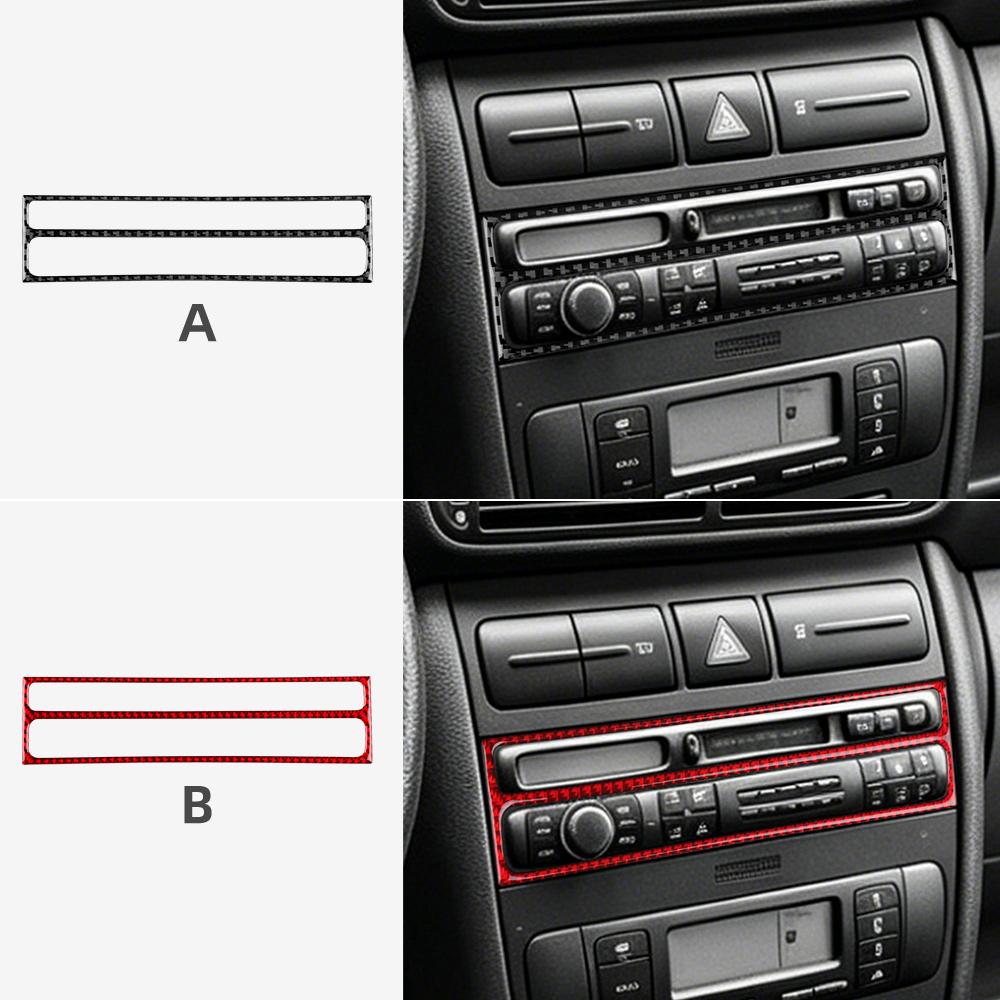 Carbon Fiber Style Interior Sticker for Seat Leon MK1 1M 1999-2004 CD Frame Trim