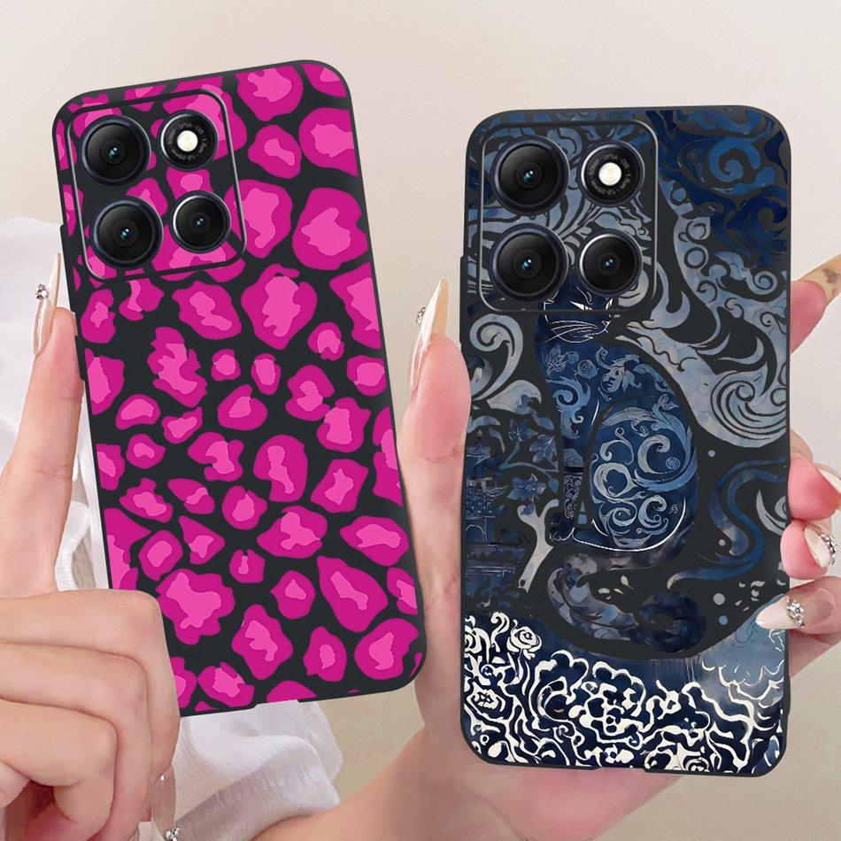 For Motorola Moto G86 Power Cute Flower Butterfly Cat Painted Case For Moto G86 G86Power Black Silicone Soft Phone Cases