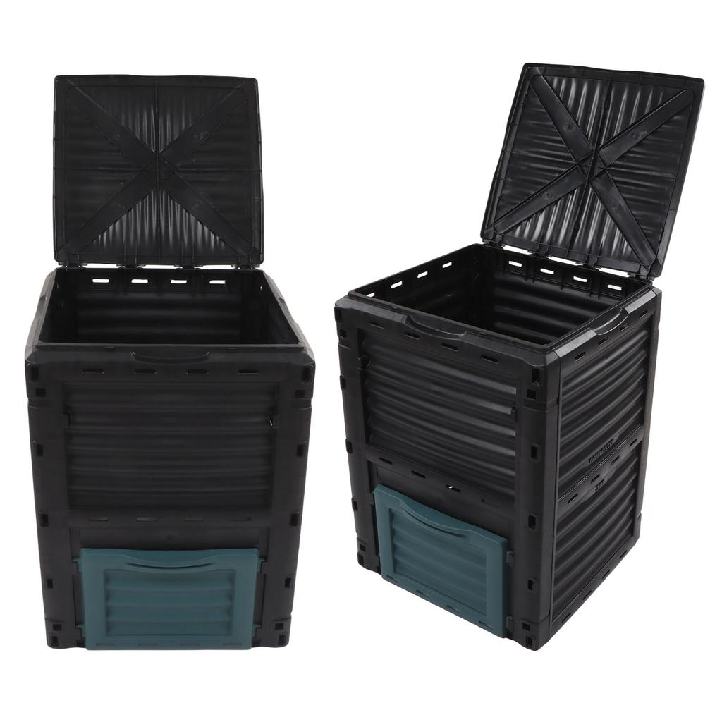 Контейнер для компоста Компостер емкостью 300 л с откидной верхней крышкой и вентиляционным отверстием для кухонного сада