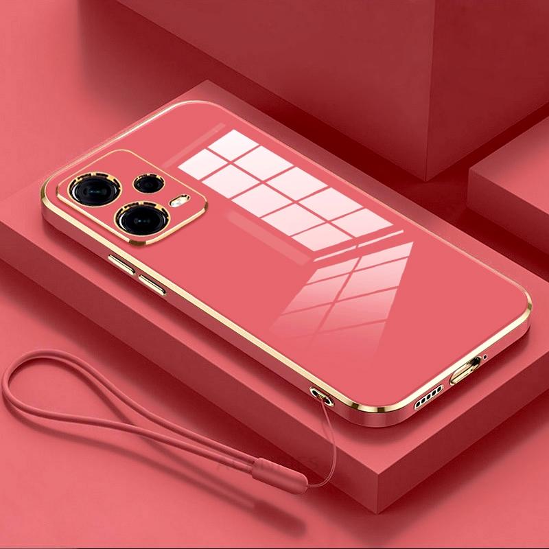 Note12 Роскошный чехол-ремешок с покрытием из силикона для Xiaomi Redmi Note 12 Pro Plus 12pro 5g 11s 12c Мягкий чехол Note12s Redmi12 4g